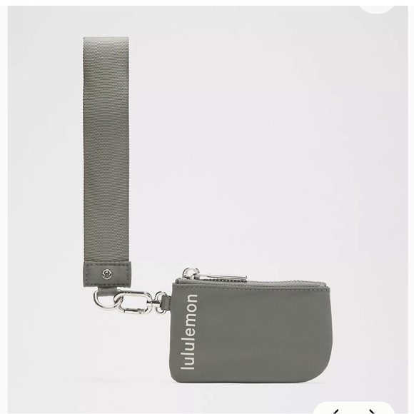 lululemon dual pouch wristlet sage olive white - Picture 3 of 3